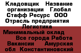 Кладовщик › Название организации ­ Глобал Стафф Ресурс, ООО › Отрасль предприятия ­ Логистика › Минимальный оклад ­ 33 000 - Все города Работа » Вакансии   . Амурская обл.,Константиновский р-н